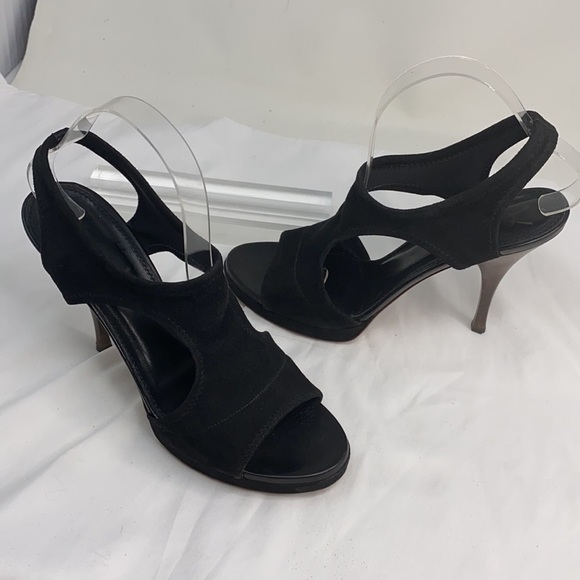 YSL Yves Saint Laurent 40/US 9 Suede Sandals Heels - Picture 9 of 16